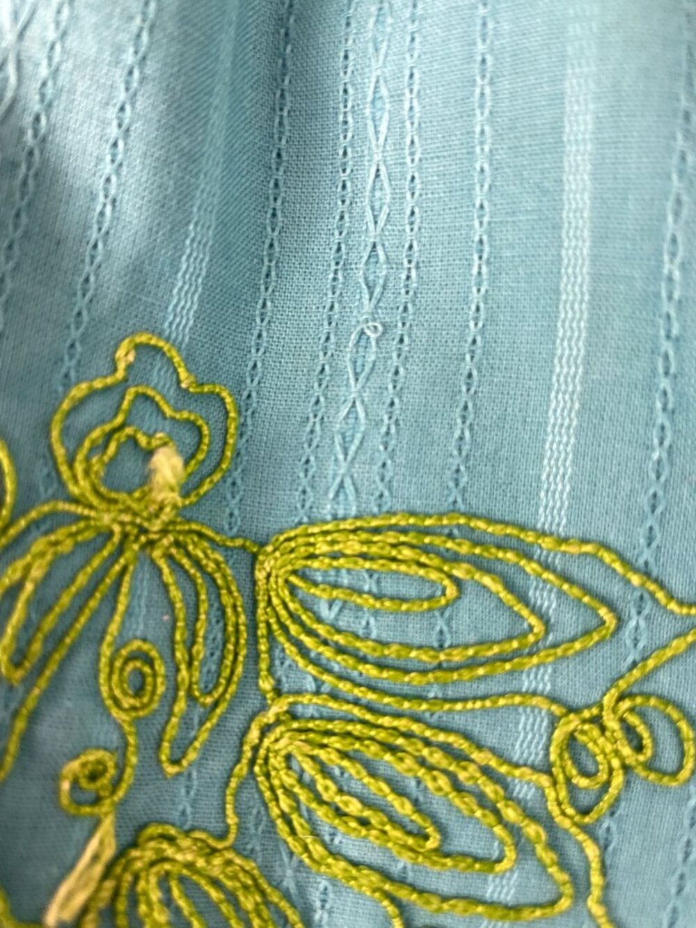 VTG Nanette Lepore Mini Skirt Embroidered Ribbon Blue Green Y2K Made in USA 10 - Picture 8 of 8